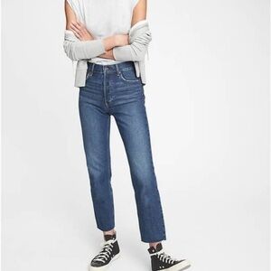 Gap Cheeky Straight High Rise Button-fly Jeans 2R/26